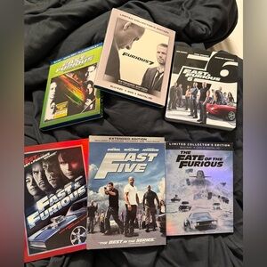Fast and furious dvd collection 6 total DVDs